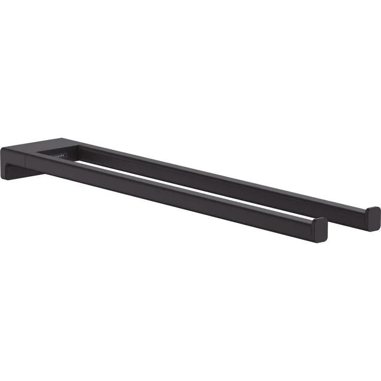 Towel Bar AddStoris 18 Inch Dual Matte Black Metal 3-1/8 Inch Wall Mount