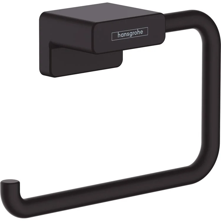 Toilet Paper Holder AddStoris Euro Less Cover Matte Black Metal 1-5/8 Inch Wall Mount