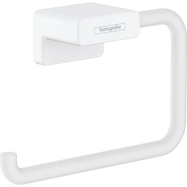 Toilet Paper Holder AddStoris Euro Less Cover Matte White Metal 1-5/8 Inch Wall Mount