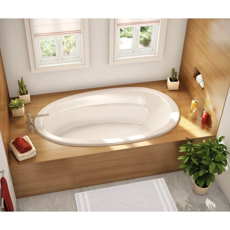 Tub Talma 72 x 42 Inch Drop-in Whirlpool End White Acrylic