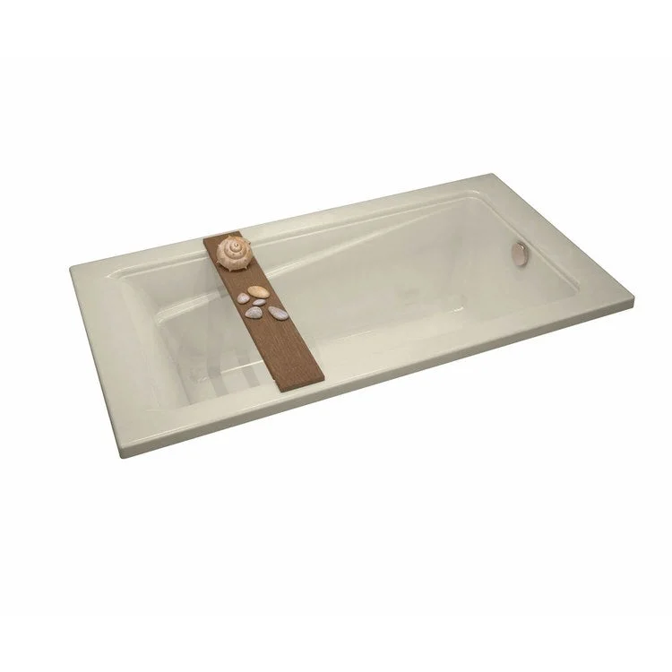 Tub Exhibit 72 x 42 Inch Drop-in Aeroeffect End Bone Acrylic