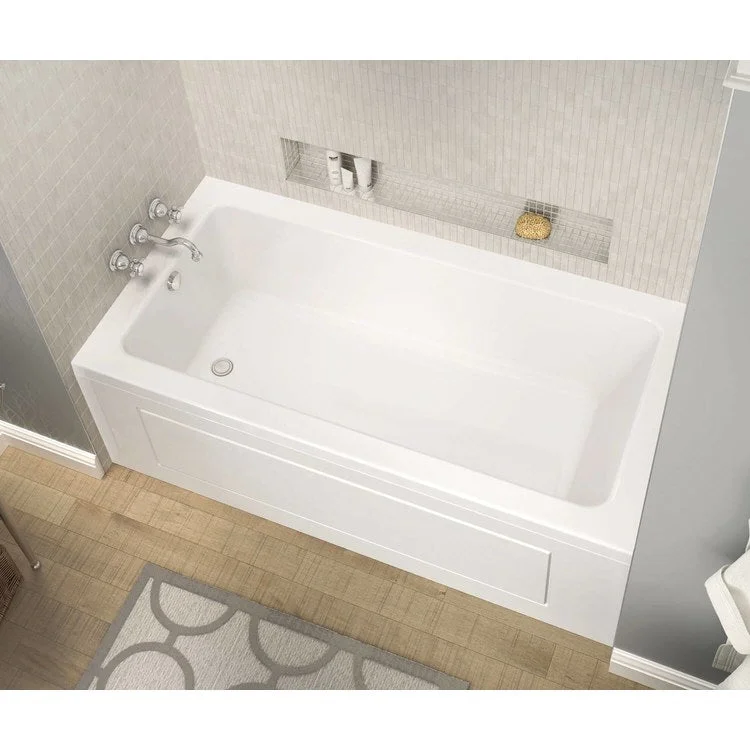 Tub Pose 66 x 32 Inch Alcove Combined Whirlpool Aeroeffect Left Hand White Acrylic