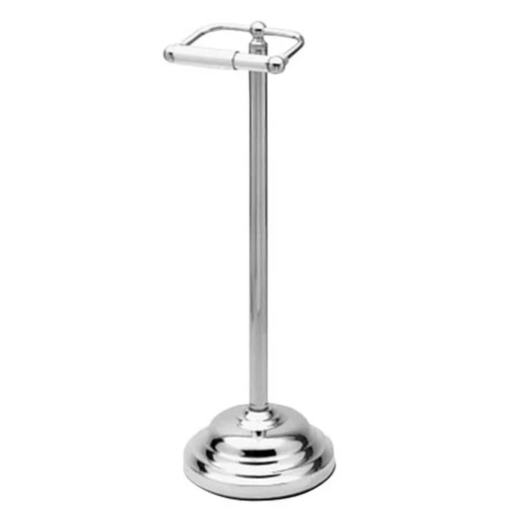 Toilet Paper Holder Annabella Freestanding Midnight Chrome Brass 22 Inch Floor