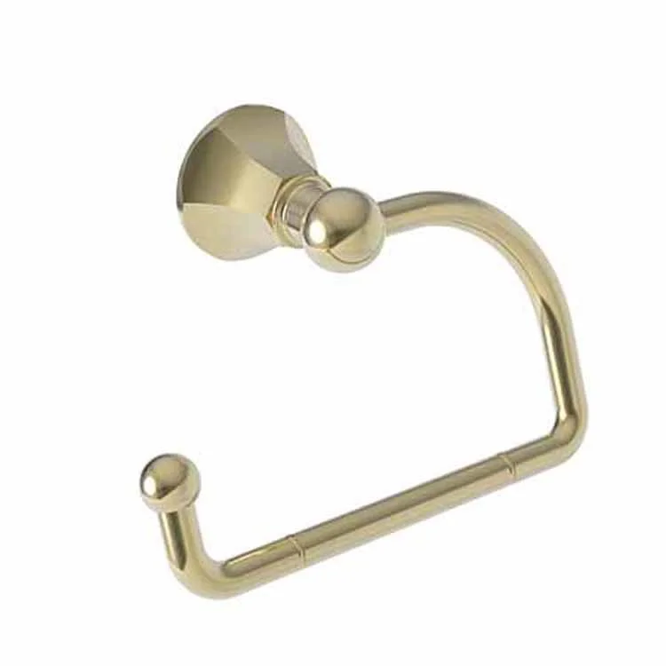 Toilet Paper Holder Metropole Open Roller French Gold PVD Brass 5-7/8 Inch 3-1/7 Inch Wall Mount