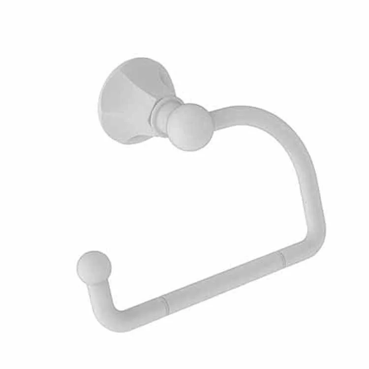 Toilet Paper Holder Metropole Open Roller Matte White Brass 5-7/8 Inch 3-1/7 Inch Wall Mount