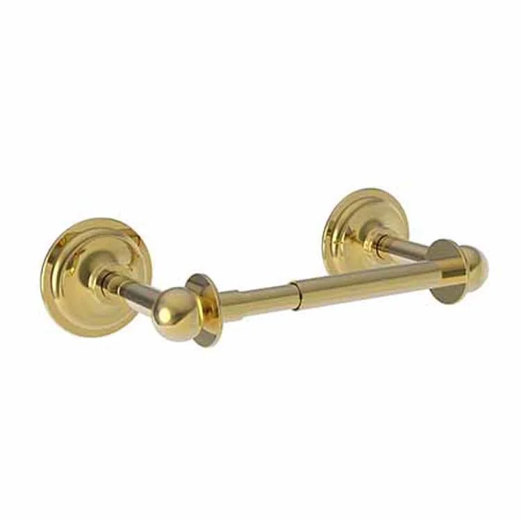 Toilet Paper Holder Miro Double Post Polished Gold PVD Brass 7-7/8 Inch 2-15/16 Inch Wall Mount