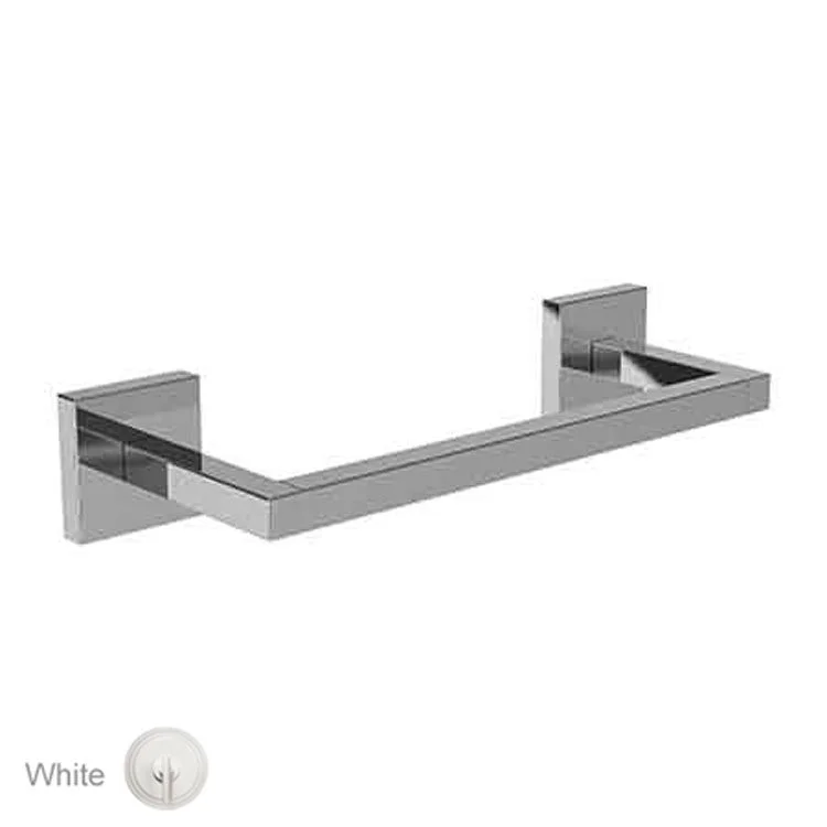 Towel Bar Cube 2 8 Inch Square Plate White Brass 3-1/4 Inch