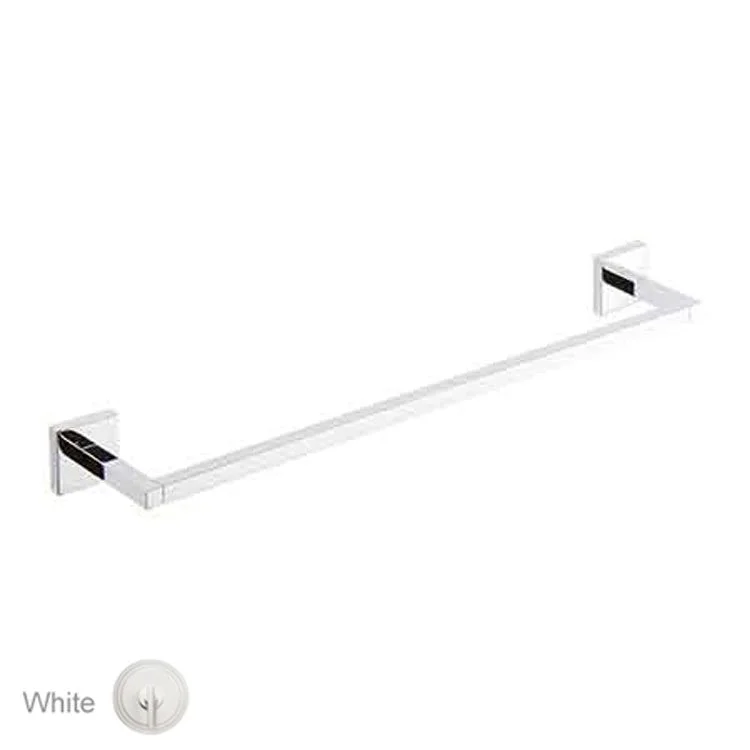 Towel Bar Cube 2 24 Inch Square Plate White Brass 3-1/4 Inch