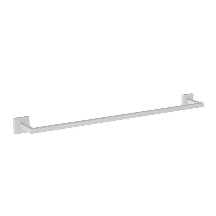 Towel Bar Cube 2 24 Inch Square Plate Matte White Brass 3-1/4 Inch