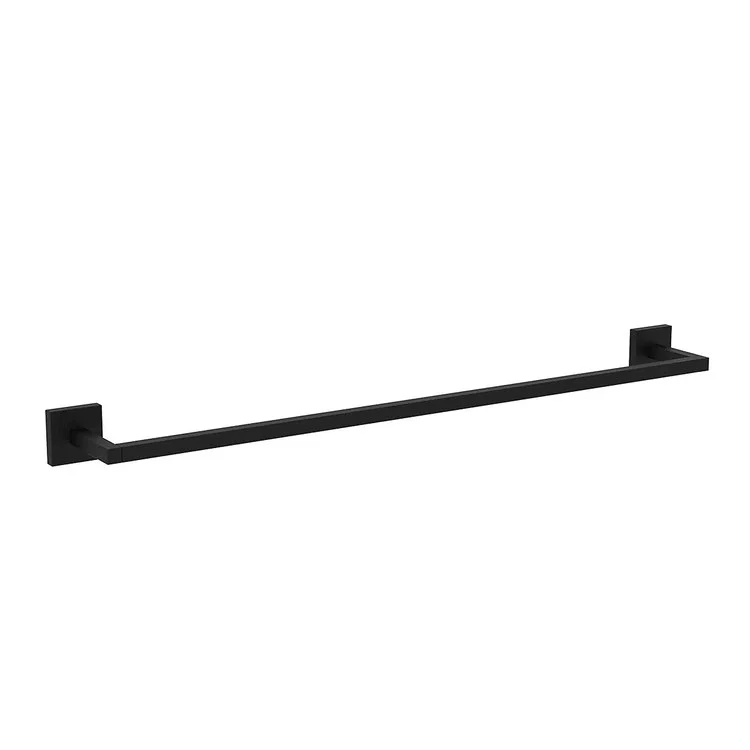 Towel Bar Cube 2 24 Inch Square Plate Flat Black Brass 3-1/4 Inch