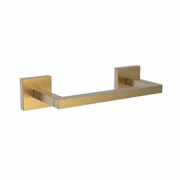 Toilet Paper Holder Cube 2 Double Post with Pivoting Roller Satin Bronze PVD Brass 8-1/3 Inch 3-1/4 Inch Wall Mount