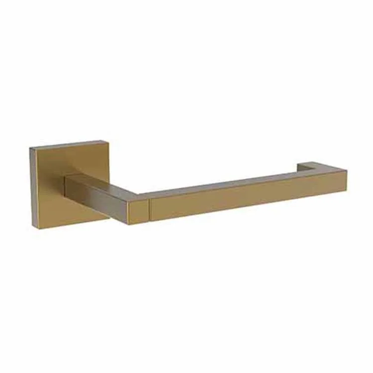 Toilet Paper Holder Cube 2 Open Roller Satin Bronze PVD Metal 6-3/8 Inch 3-1/4 Inch Wall Mount