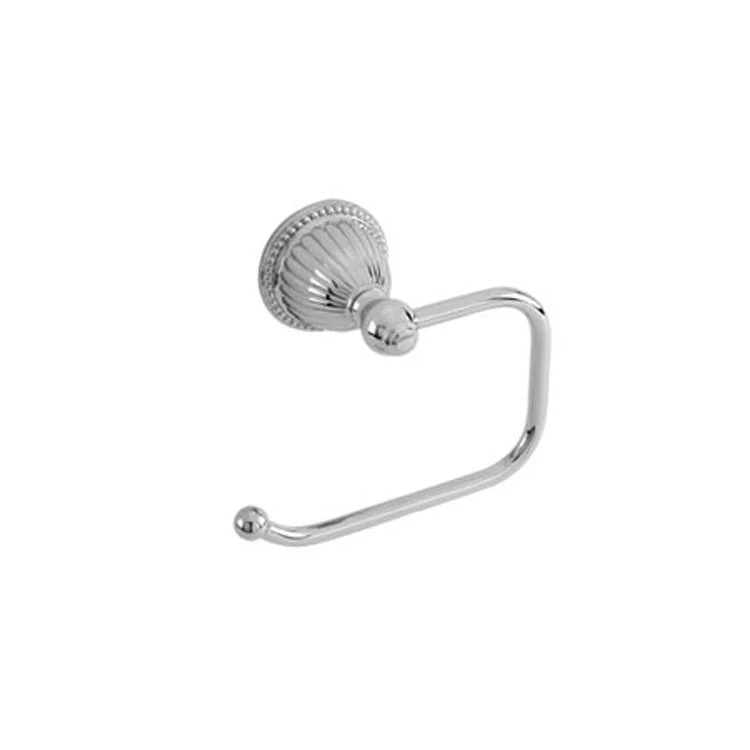 Toilet Paper Holder Alexandria Open Roller Matte White Brass 6-1/4 Inch 3-1/8 Inch Wall Mount