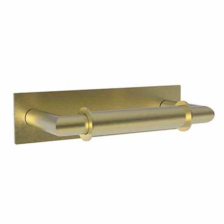 Toilet Paper Holder Metro Double Post Satin Brass PVD Brass 8-3/4 Inch 3-2/3 Inch Wall Mount