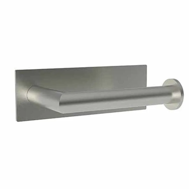 Toilet Paper Holder Metro Open Roller Satin Nickel PVD Brass 6-3/4 Inch 3-2/3 Inch Wall Mount