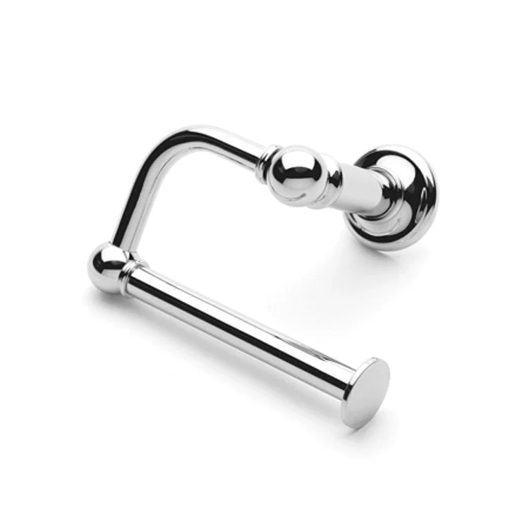 Toilet Paper Holder Ithaca Open Roller White Brass 6-1/4 Inch 4-1/8 Inch Wall Mount