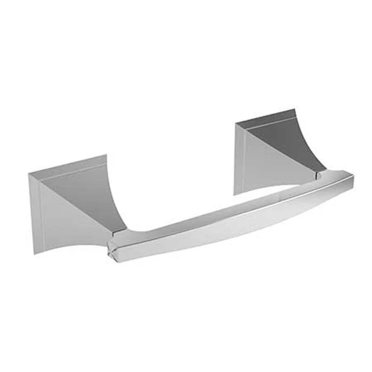 Toilet Paper Holder Joffrey Double Square Post Midnight Chrome Brass 9 Inch 3-3/5 Inch Wall Mount