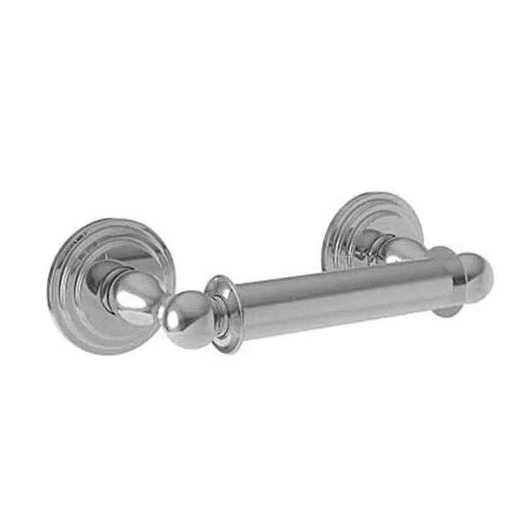 Toilet Paper Holder Alveston Double Post Midnight Chrome Brass 8-9/16 Inch 3-3/4 Inch Wall Mount