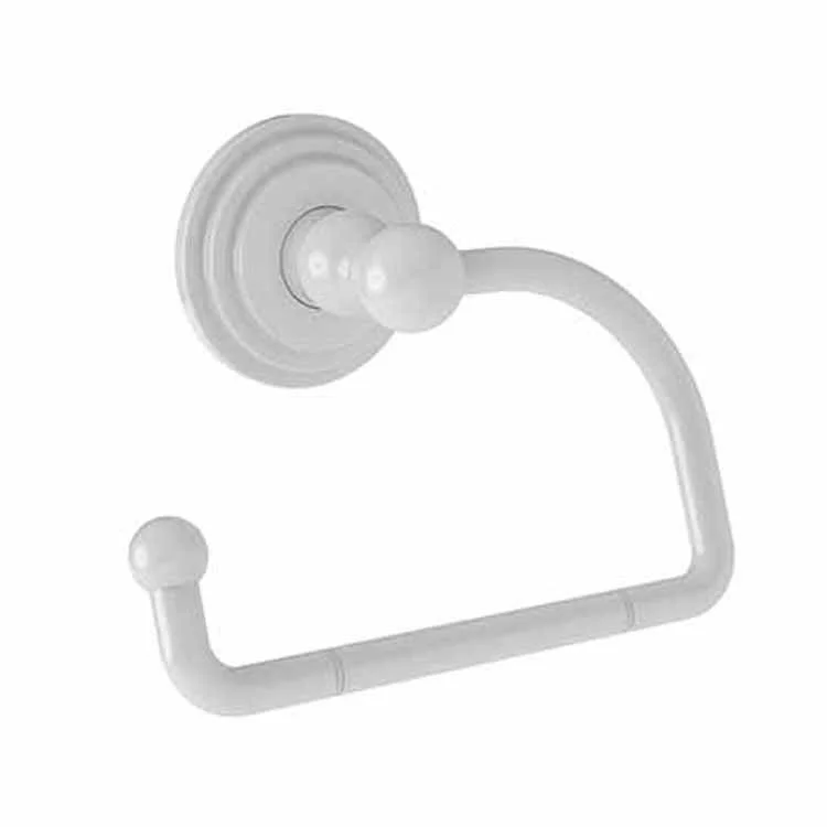 Toilet Paper Holder Alveston Open Roller White Brass 5-7/8 Inch 3-1/4 Inch Wall Mount