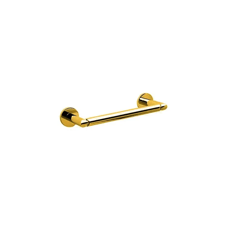 Towel Bar East Linear 8 Inch Satin Gold PVD Brass 3-3/8 Inch