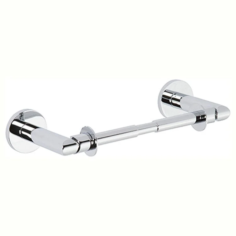 Toilet Paper Holder East Linear Double Post Midnight Chrome Brass 8-4/5 Inch 3-5/8 Inch Wall Mount